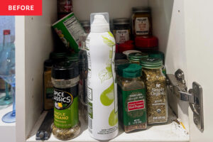 I Finally Decluttered My Spice Cabinet with This $18 Space-Saving Organizer