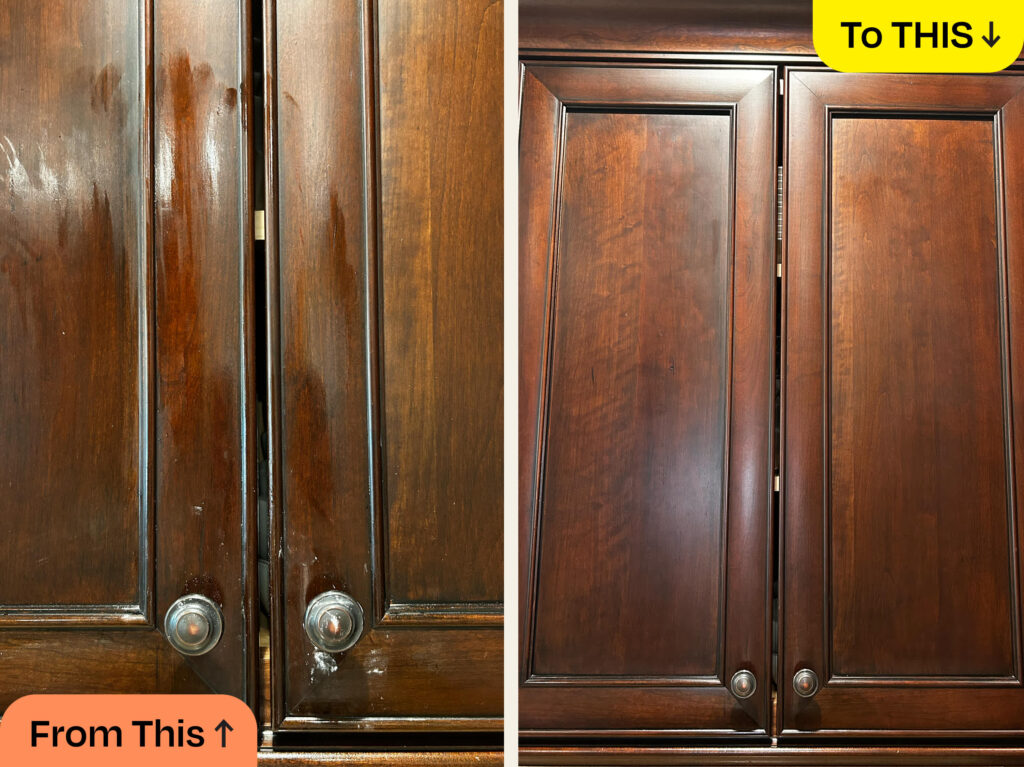 I Tried 5 Methods to Clean My Greasy Wood Cabinets, and This 2-Minute Trick Is Ridiculously Effective