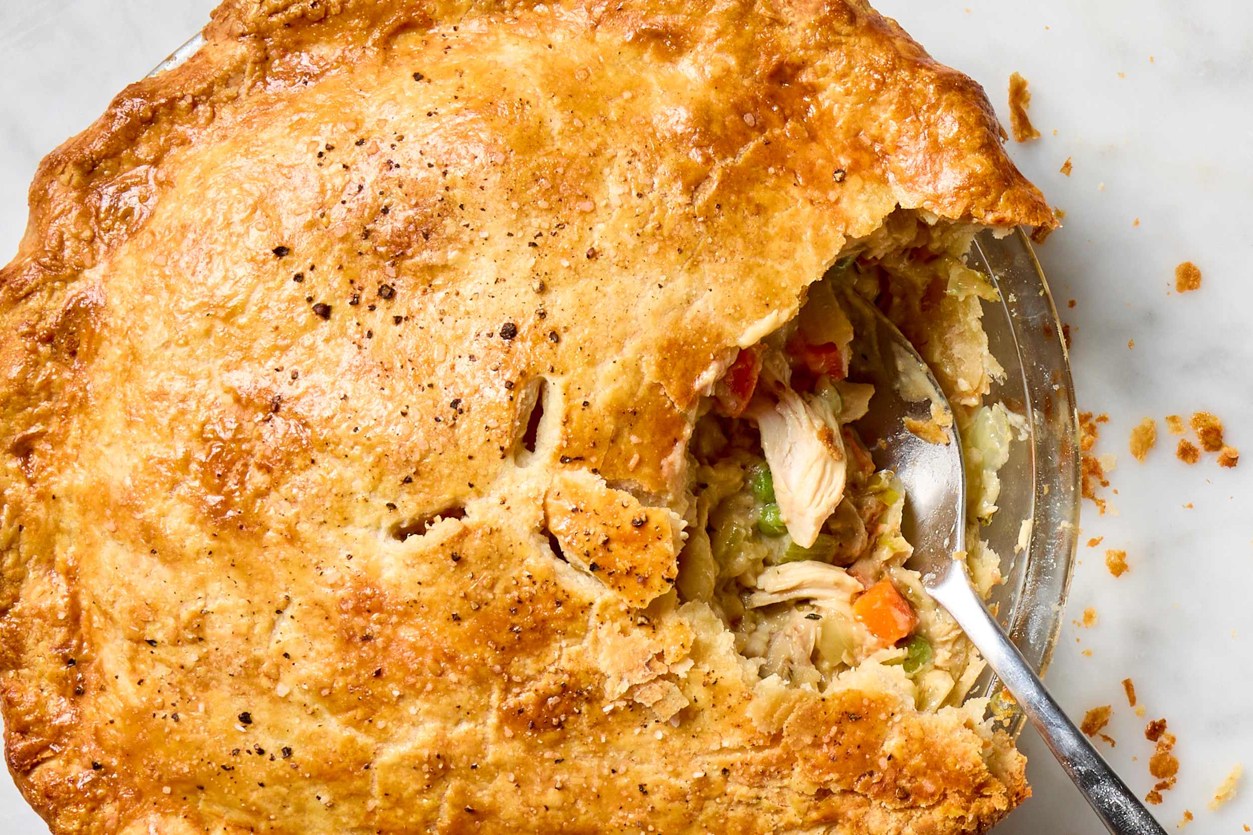 The 2-Minute Trick for the Easiest Chicken Pot Pie of Your Life