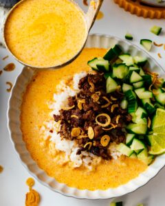 Viral Crispy Beef Brothy Rice Bowls