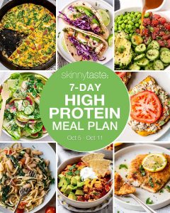 Weekly High Protein Dietary Meal Schedule